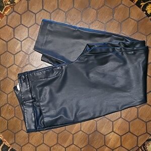 LOFT Black Leather Pants